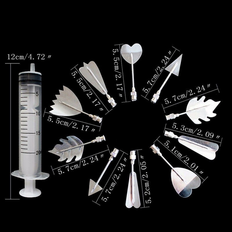 10PCS 3D Gelatin Jelly Art Pudding Flower Cake Decor Mould Needle Tools - Image 4