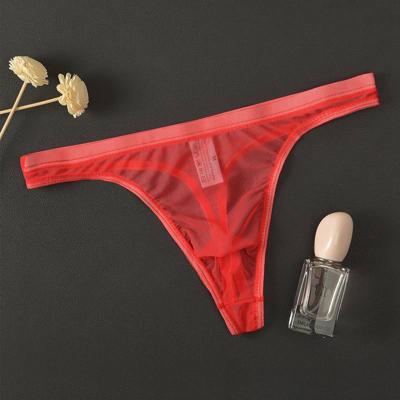 Men's Underwear T-Back Thong G-String Sexy Breathable Tangas Mesh Thong See Through Underpant Sezy Lingerie Male Panties A50A50 - 图片 18