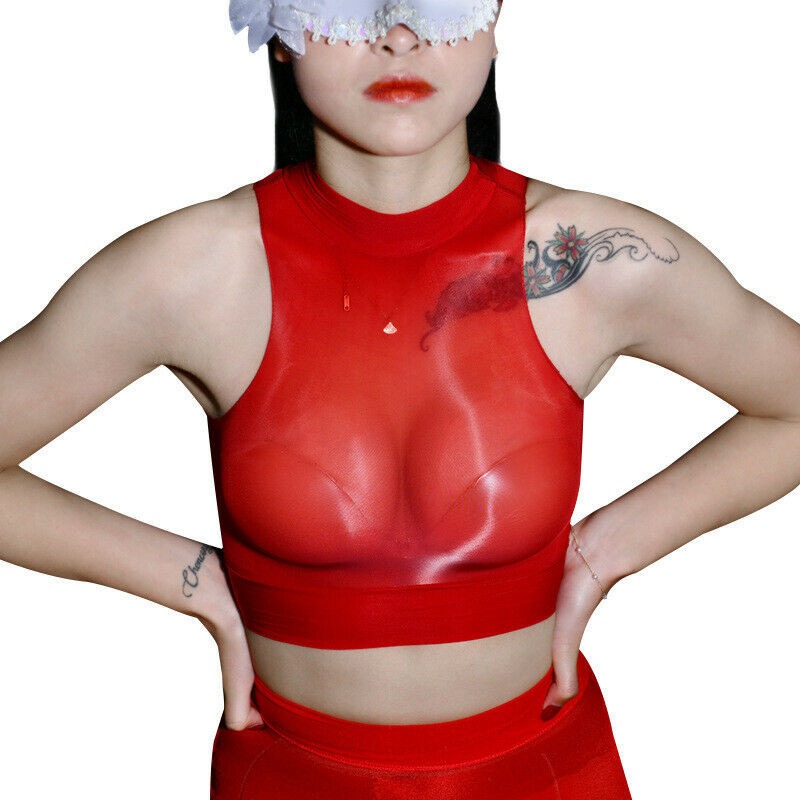 Women Sexy See Through Mesh Sheer Tank Crop Top Vest T-Shirt Blouse Tee Tops UK. - 图片 10