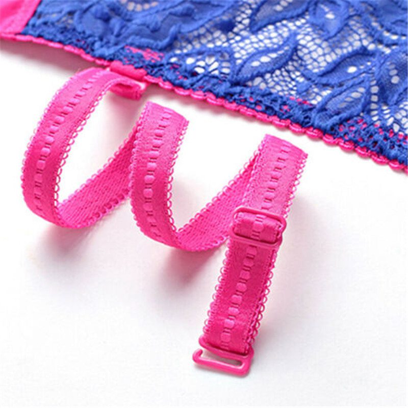 Sexy Women Push Up Bra Set Floral Lace Lingerie Bra & Thong Ladies Underwear BC - 图片 19