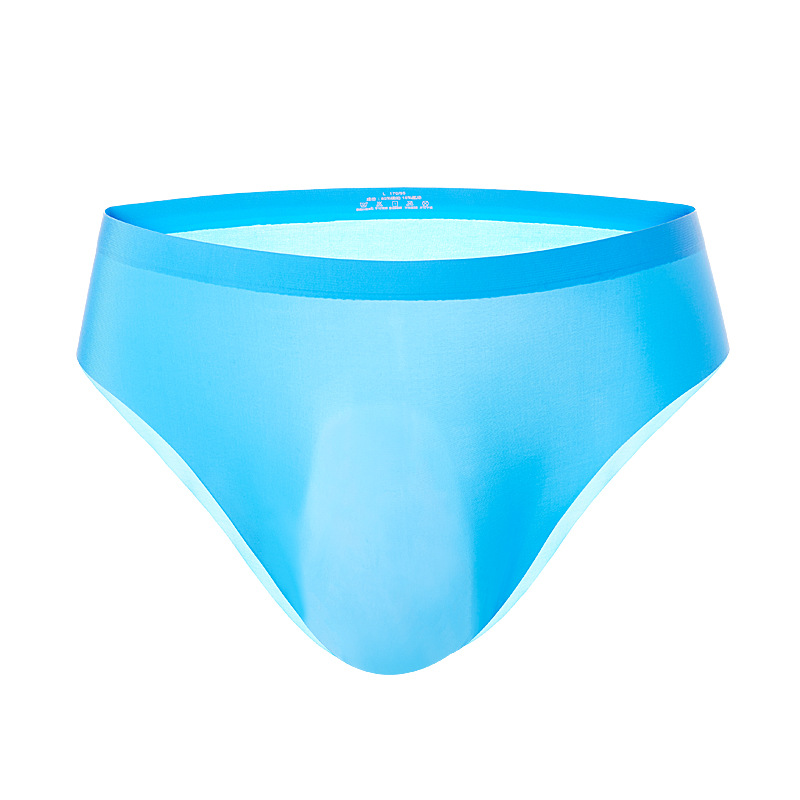 Stable Supply Seamless Men Ice Silk Briefs Men's Ultra-Thin One-Piece 3D Convex Film Shorts Sexy Live Broadcast Summer - 图片 4