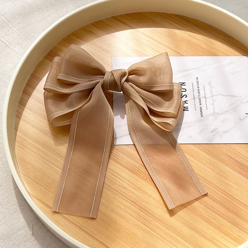 Bow Barrettes Mesh Ribbon Hairpin Barrettes Hair Clip Hair Accessories Fashion - 图片 11