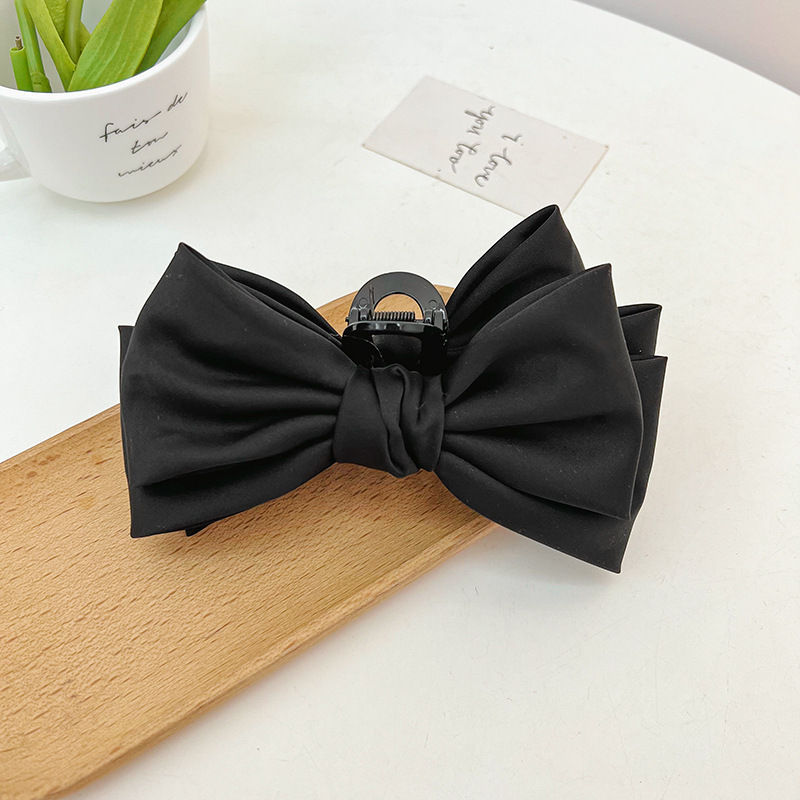 Solid Color Double-Sided Big Bow Hair Claw Headdress Shark Clip Barrettes Fashion Women - Image 12