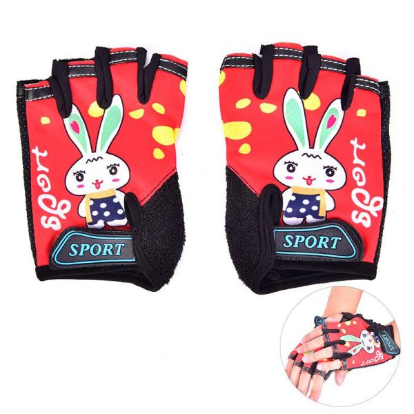 Children  Half Finger Breathable Anti-slip For Sports Riding Cycling  Gloves - Image 5