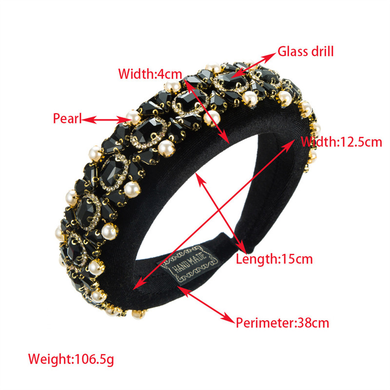 Baroque Palace Style Pearl Headband Women's Retro Heavy Industry Elegant Hair Accessories - 图片 4