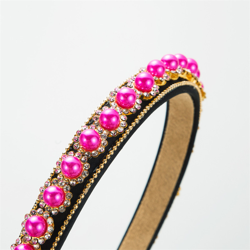 Fashion Thin Edges Baroque Pearl Headband Female Elegance Retro High Sense Dinner Party Hair Accessories - 图片 5