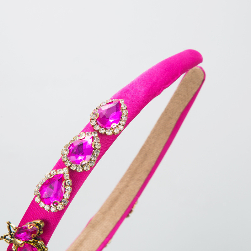 Baroque Diamond Flower Headband Temperament Wild Full Diamond Sponge Hair Accessories - 图片 4