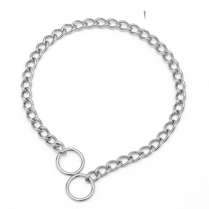 Stainless Steel Dog Choke Collar Metal Chain Slip Pet Training Walking Choker UK - 图片 4