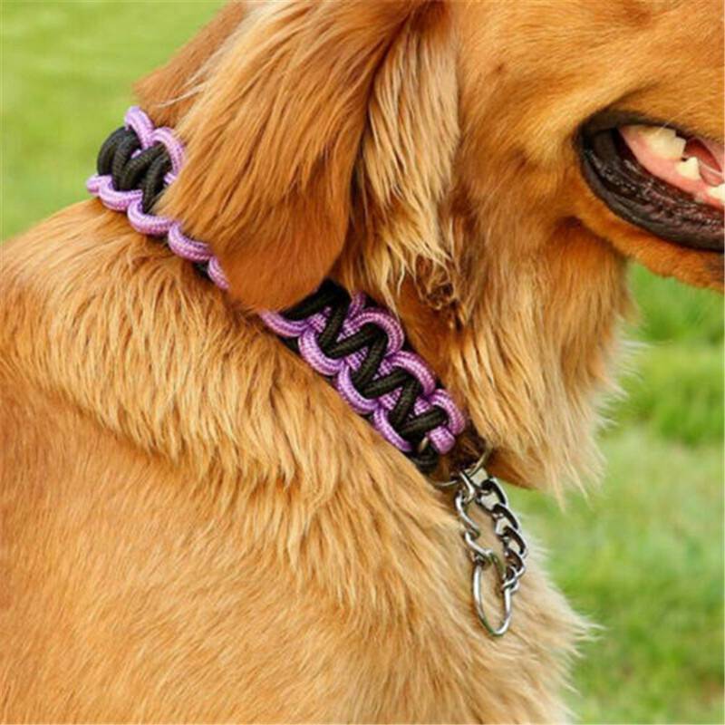 Nylon Chain Dog Training Collars Choker Collar Safety Medium Large Dogs Supply - Image 4