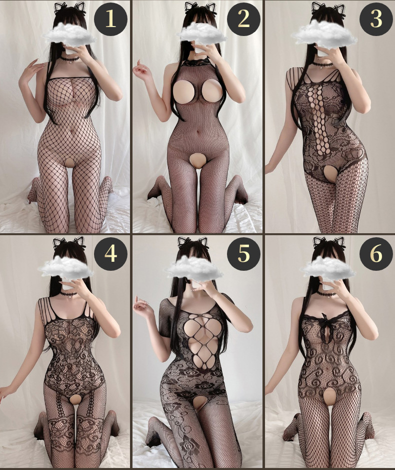 Sexy Underwear Open Cleavage Passion Suit Transparent Seductive Sexy Stockings - Image 7