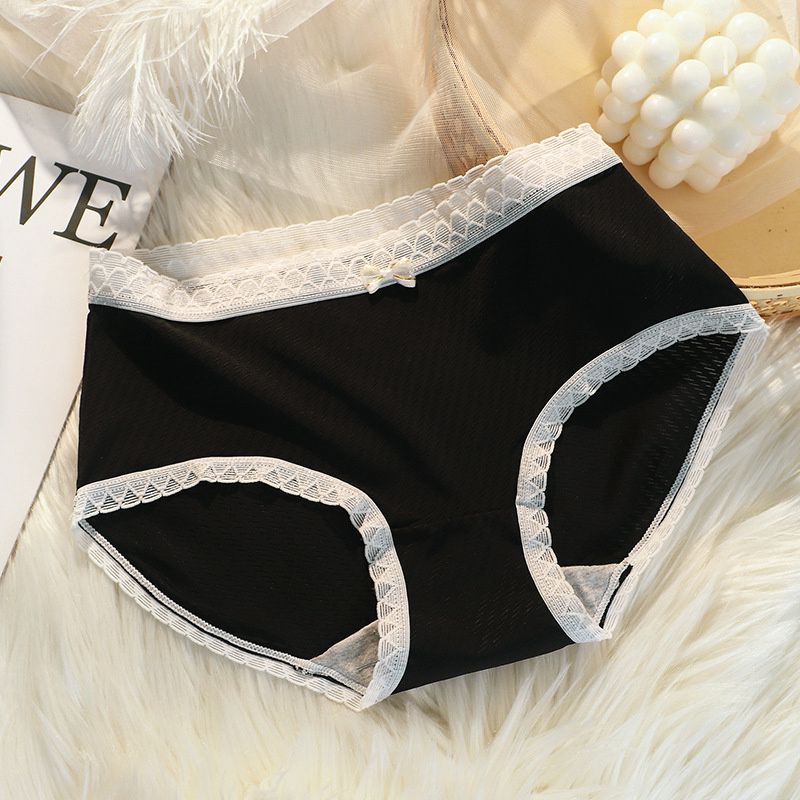 Large Size Underwear Lady Sexy Japanese Graphene Crotch Cloth Breathable Mid Waist Hip Lift Body Shaping Girls' Briefs Women - 图片 40