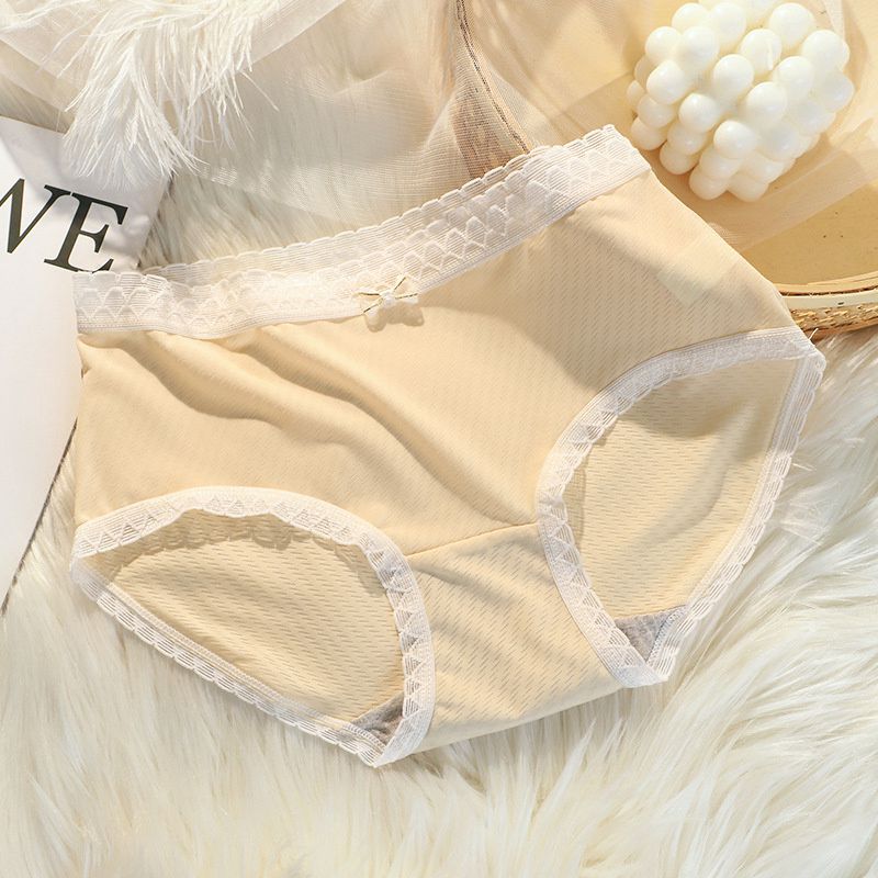 Large Size Underwear Lady Sexy Japanese Graphene Crotch Cloth Breathable Mid Waist Hip Lift Body Shaping Girls' Briefs Women - 图片 41