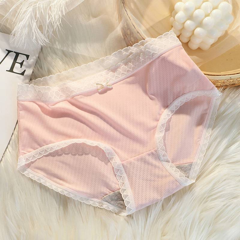 Large Size Underwear Lady Sexy Japanese Graphene Crotch Cloth Breathable Mid Waist Hip Lift Body Shaping Girls' Briefs Women - 图片 43