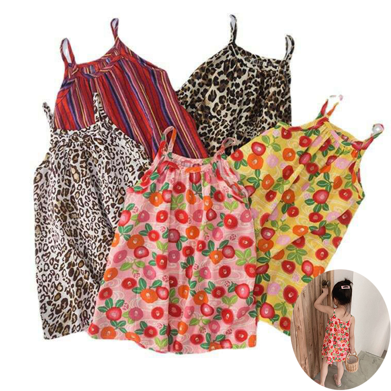 Girls Baby Summer Dress Sleeveless Floral Colorful Spotty Cotton Strappy NEW - 图片 31