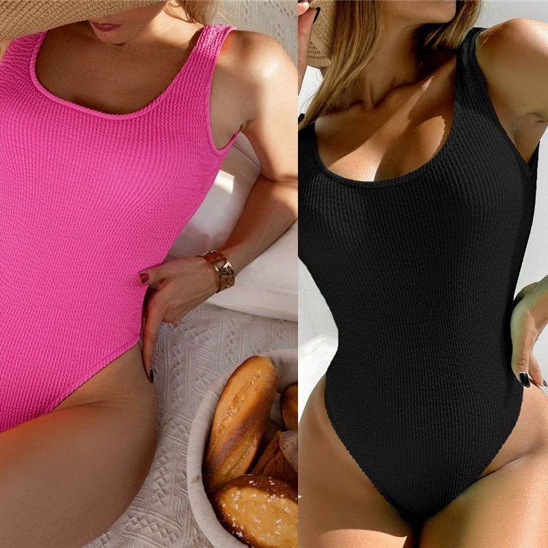 2024 Sexy Women One Piece Swimsuit Swimwear Female Solid Push Up Thong Bather Bathing Suit Monokini Brazilian Swimming Suits - Image 18