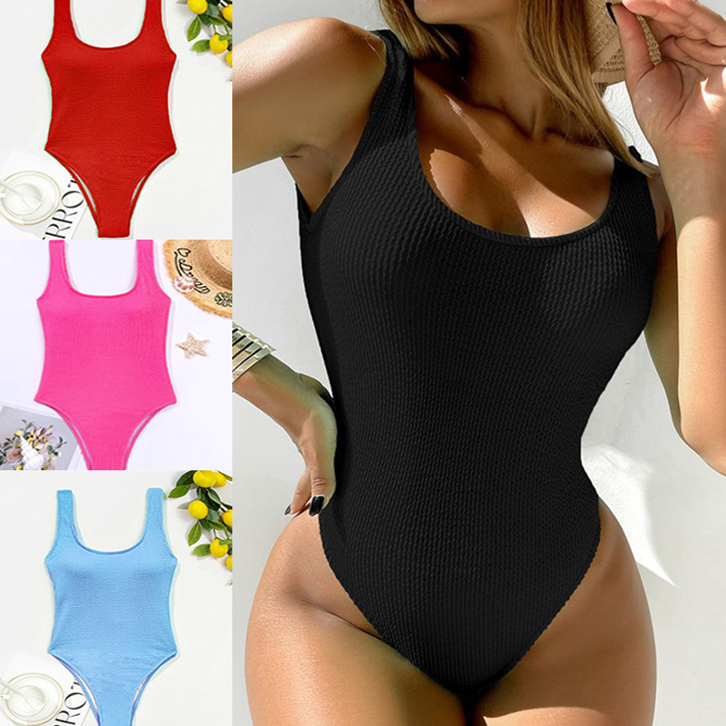 2024 Sexy Women One Piece Swimsuit Swimwear Female Solid Push Up Thong Bather Bathing Suit Monokini Brazilian Swimming Suits - Image 17