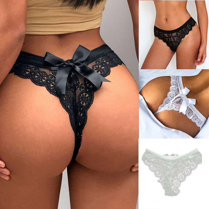 Sexy Lace Thong Women Butterfly Low Waist Panties Transparent Underwear Ladies Briefs Lingere Panty Underware Womens Lingerie - 图片 14