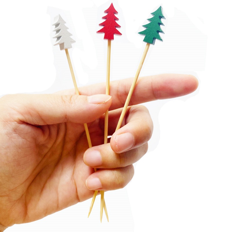 100Pcs Christmas Fruit Picks Dessert Buffet Salad Fork Cake Muffin Vegetable Sticks Cocktail Toothpicks Party Decoration - 图片 6