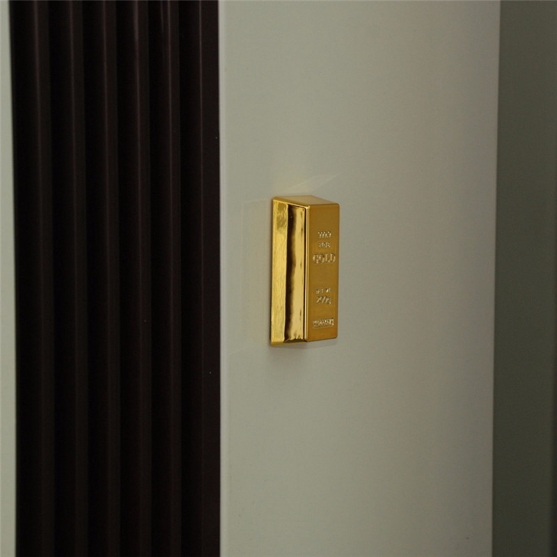 Creative Gold Brick Shape Resin Fridge Magnet Removable Kitchen Refrigerator Magnets Magnet Sticker Craft Kids Gifts Home Decor - 图片 5