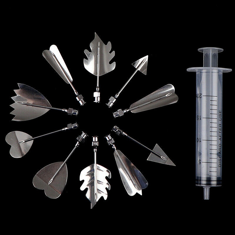 10PCS 3D Gelatin Jelly Art Pudding Flower Cake Decor Mould Needle Tools - Image 5