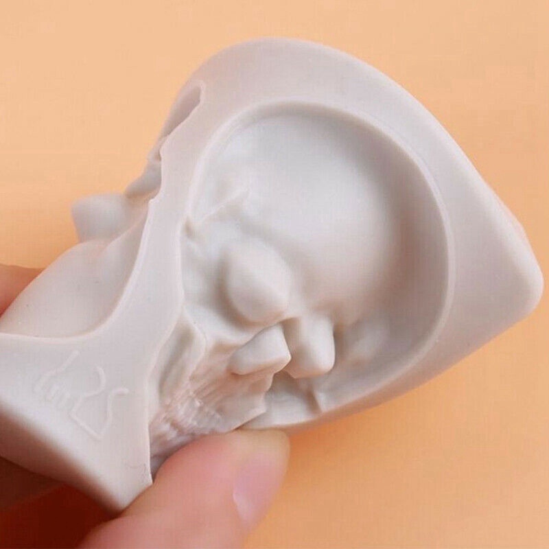 3D Skeleton Skull Head Silicone Mold DIYCandy Cake Decoration Mold Baking Tool - 图片 6