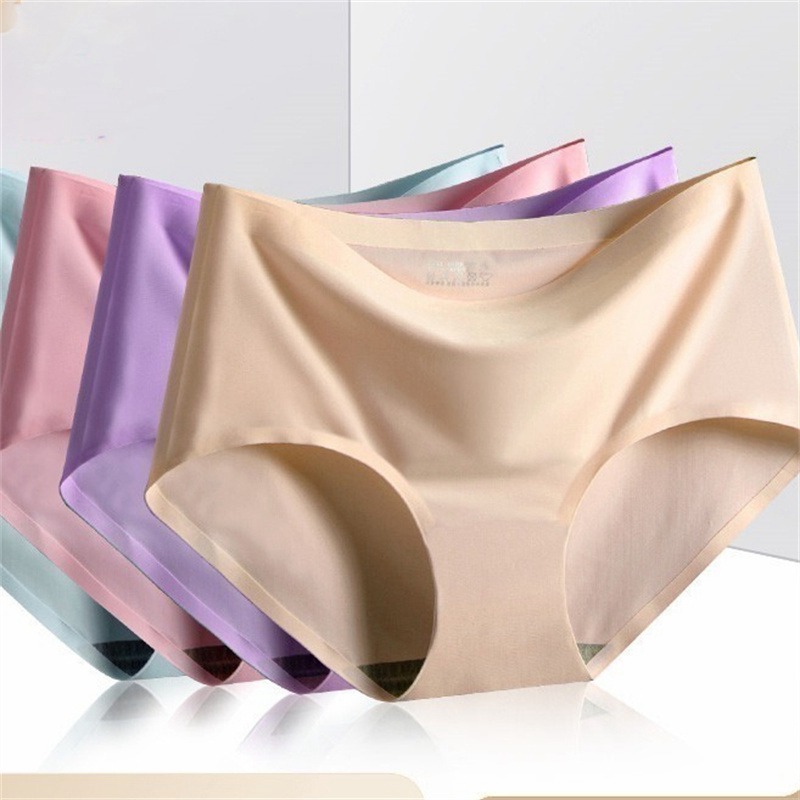 New One-Piece Seamless Underwear for Women Ice Silk Mid-Rise Sexy Ladies Panties Women Large Size Women's Underwear 810 - 图片 5