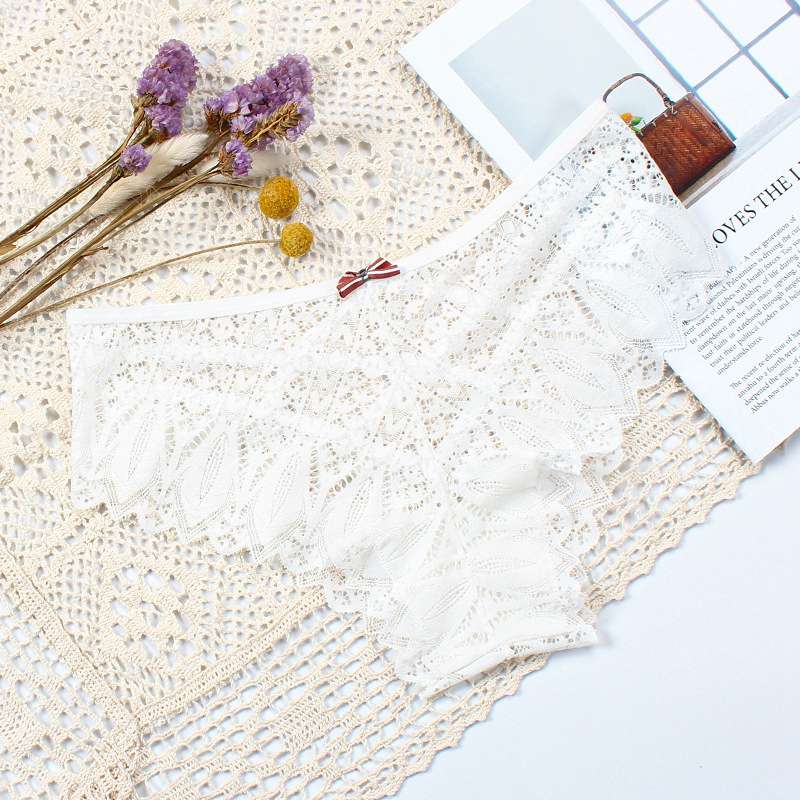 New Panties Women Lace Underwear Sexy Low-Waist Briefs Hollow Out G String Underpant Solid Comfortable Female Lingerie - 图片 8