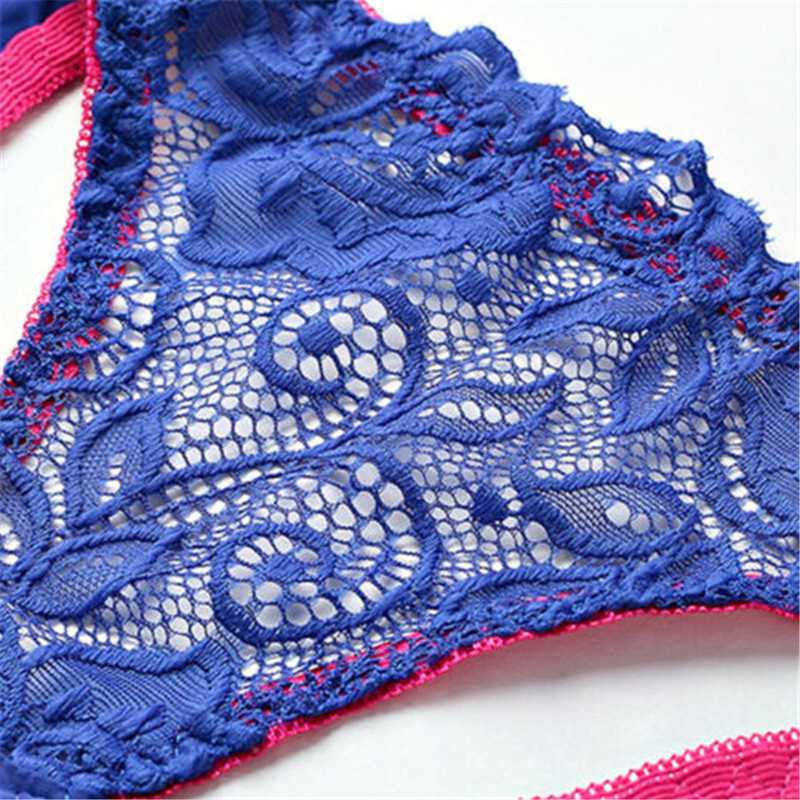 Sexy Women Push Up Bra Set Floral Lace Lingerie Bra & Thong Ladies Underwear BC - 图片 20