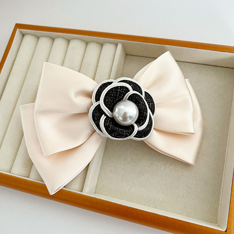 Pearl Camellia Hair Band Retro Classic Style Hair Accessories Barrettes Grip Shark Clip Headdress Fashion - 图片 13