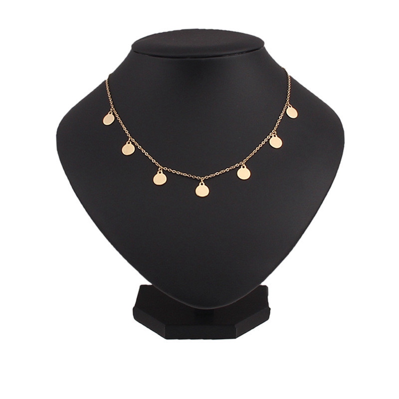 Round Tassel star gold Necklace Women Choker Necklaces Pendants jewelry gift - Image 7