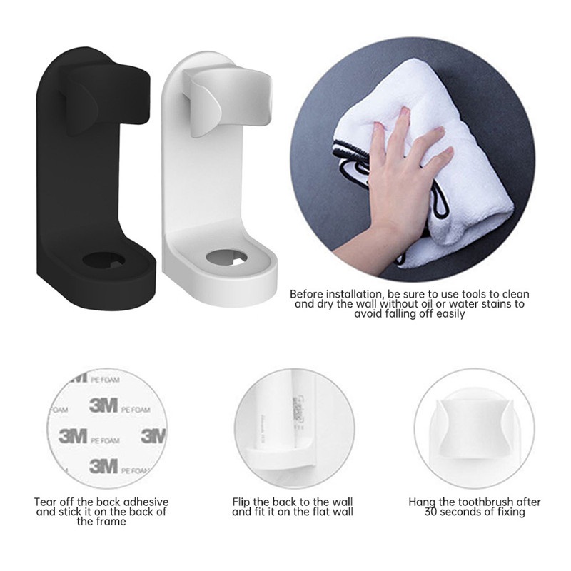 Hot Sale1PC Toothbrush Stand Rack Organizer Electric Toothbrush Wall-Mounted Holder Space Saving Bathroom Accessories - 图片 5