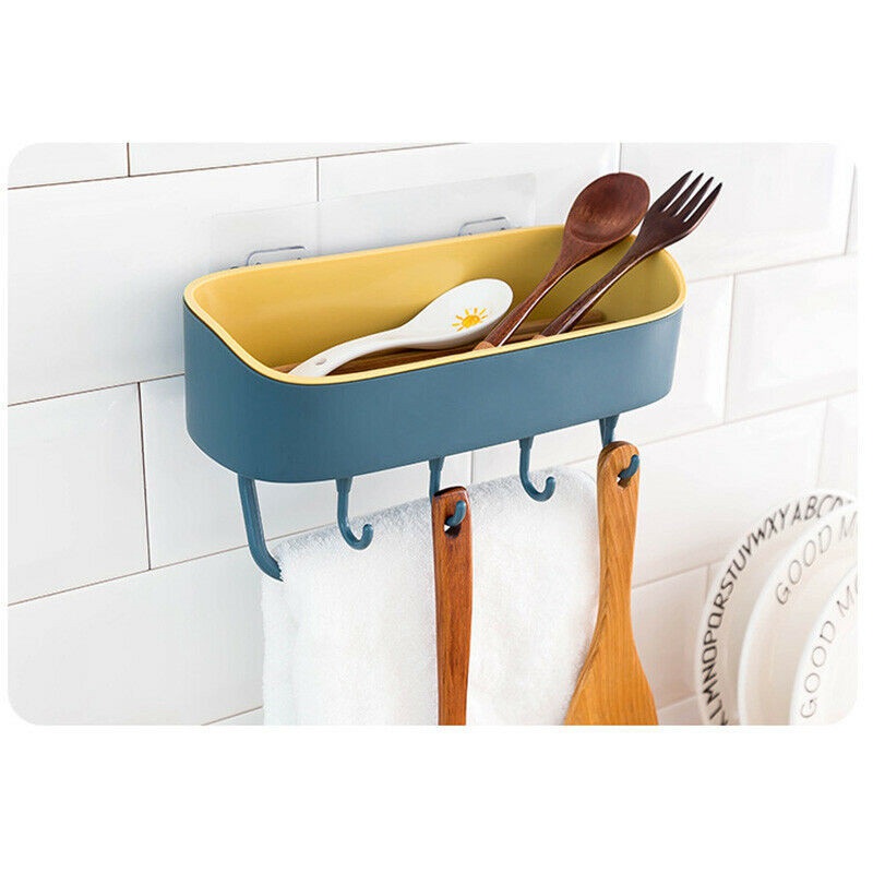 Bathroom Corner Shower Suction Shelf Tidy Wall Storage Basket Caddy Rack YE - 图片 14