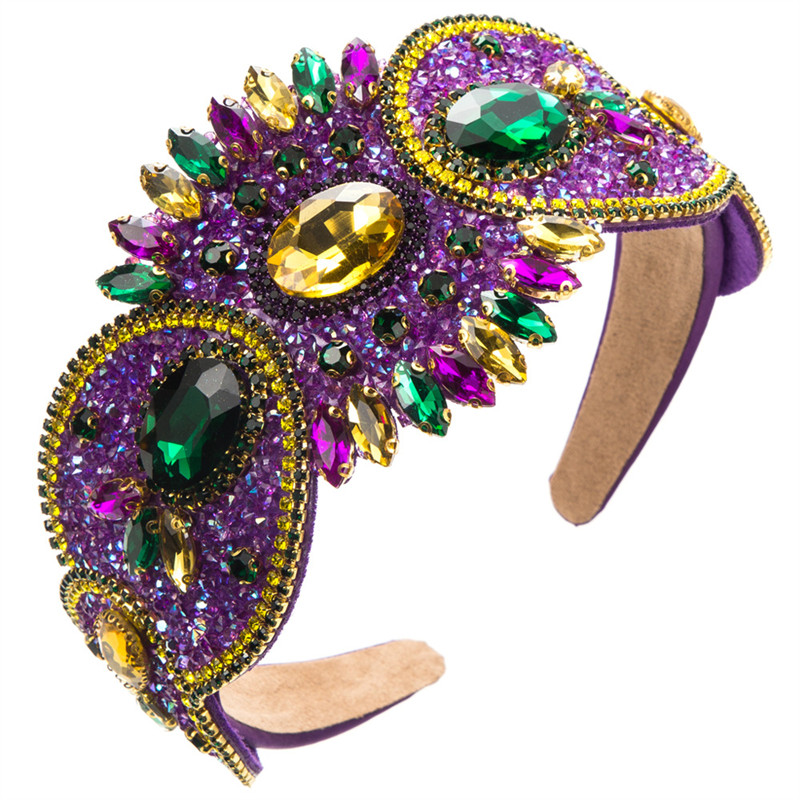 Fashion Baroque Sparkling Full Rhinestone Beautiful Headband Hair Accessories Hair Ornaments - 图片 13