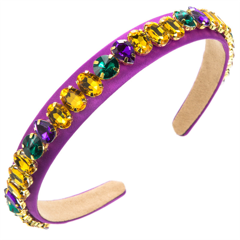 Fashion Headband Female Baroque Personality Shaped Colorful Crystals Temperament Party Hair Accessories - 图片 5