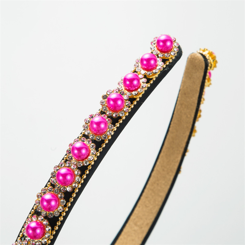 Fashion Thin Edges Baroque Pearl Headband Female Elegance Retro High Sense Dinner Party Hair Accessories - 图片 6