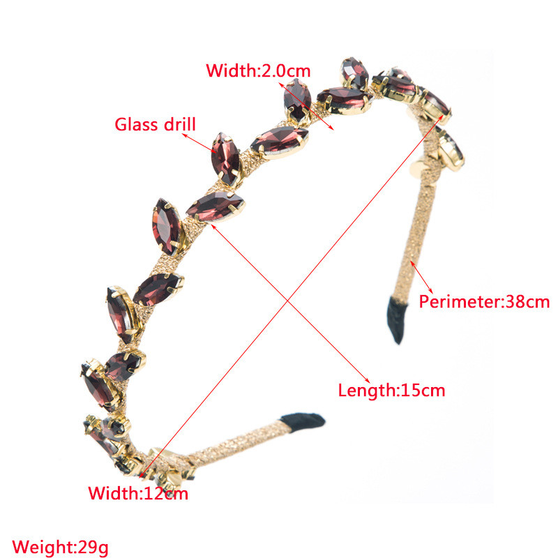 Baroque Inlaid Glass Drill Headband Hair Pressing Ornament Fashion Hair Accessory - 图片 5