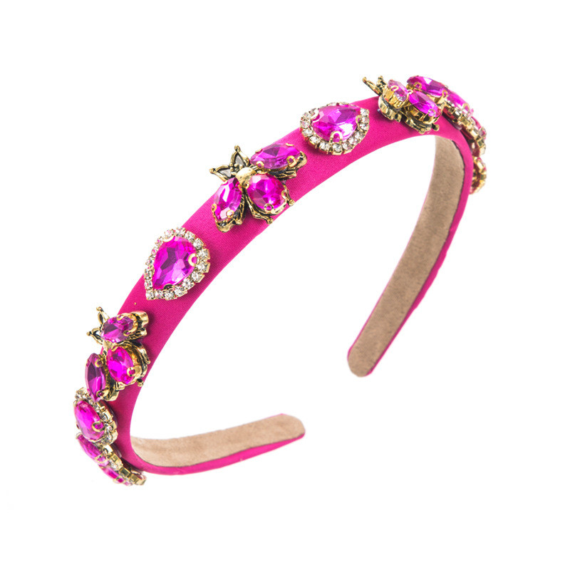 Baroque Diamond Flower Headband Temperament Wild Full Diamond Sponge Hair Accessories - 图片 5