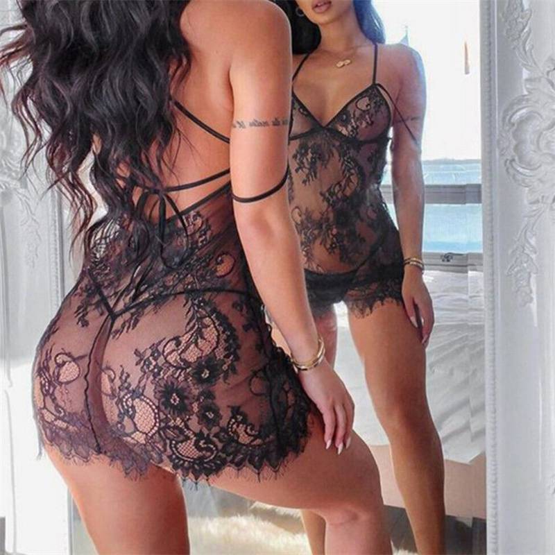 Women Sexy Lingerie Lace Erotic Underwear Set Nightwear Sleepwear Gift - Image 6