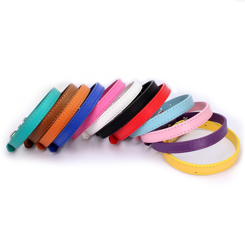 Cross-Border Solid Color Pet Collar Alloy Pipe Buckle Dog Harness Microfiber Bottom Soft and Comfortable Kitten Puppy Collar - Image 21