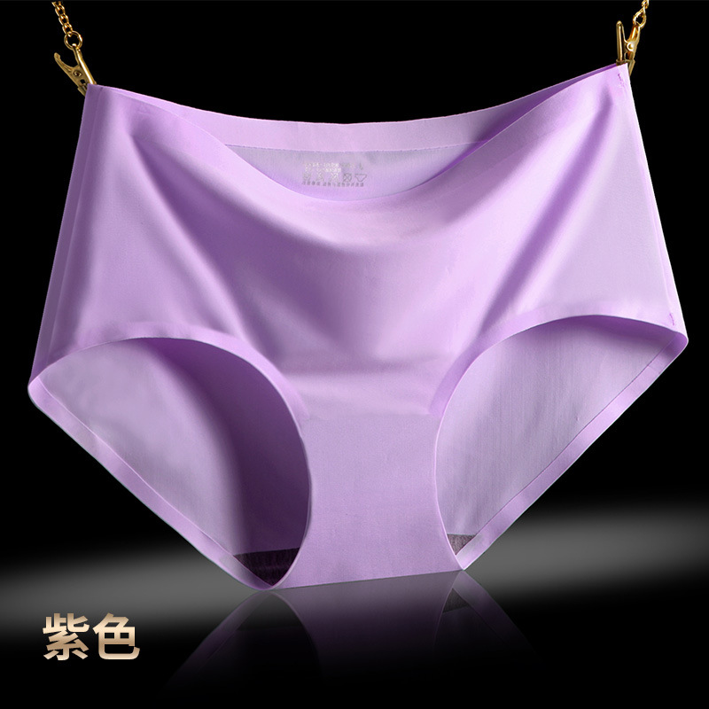 New One-Piece Seamless Underwear for Women Ice Silk Mid-Rise Sexy Ladies Panties Women Large Size Women's Underwear 810 - 图片 10