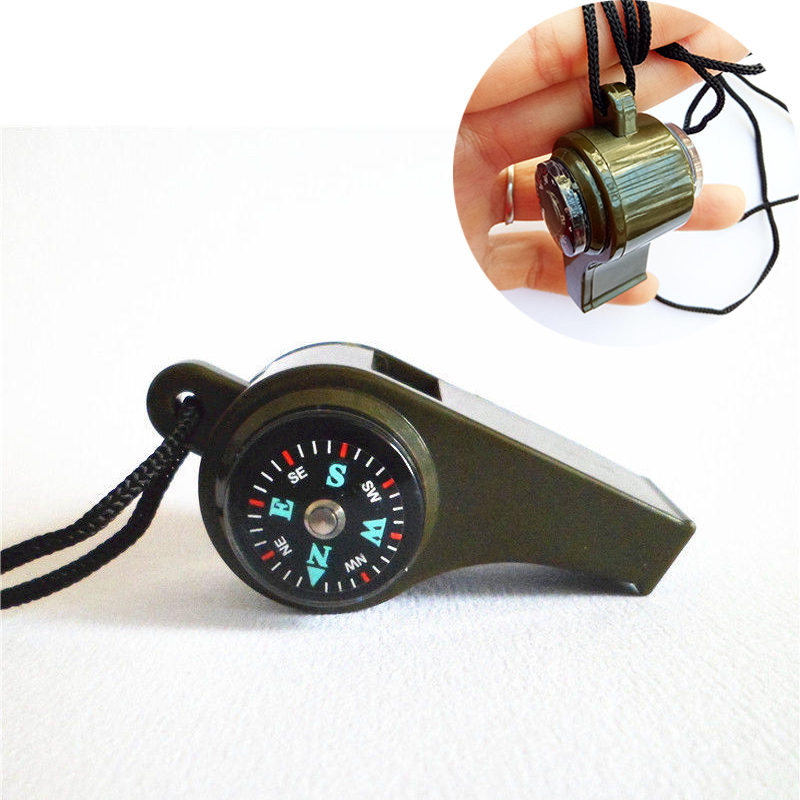 2PC Three in One Life-Saving Whistle with Lanyard Thermometer Compass Outdoor Multifunctional Whistle - 图片 14
