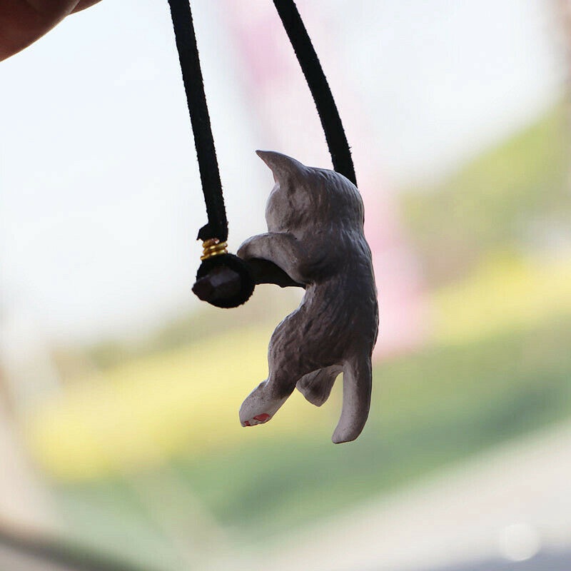 Car Pendant Creative Cute Branch Cat Rearview Mirror Pendant Car Interior Decor - Image 5