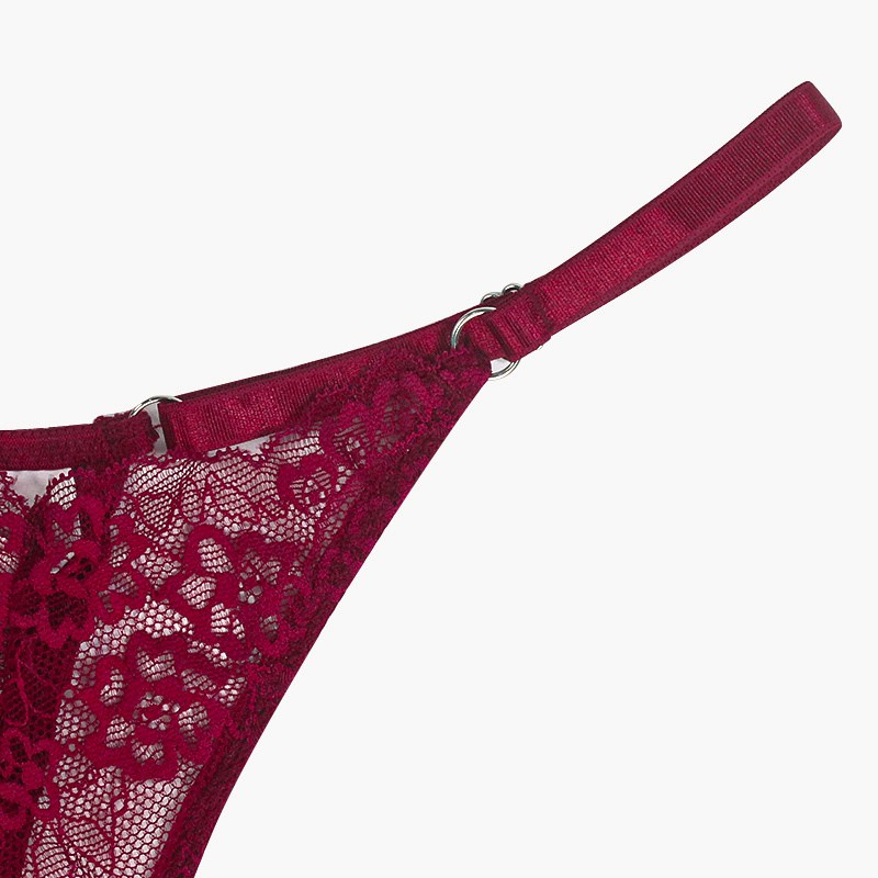 Sexy Lace Panties Women Underwear V-waist See Through Thong G-string Female Adjustable Lingerie Breathable Seamless Underpants - 图片 8