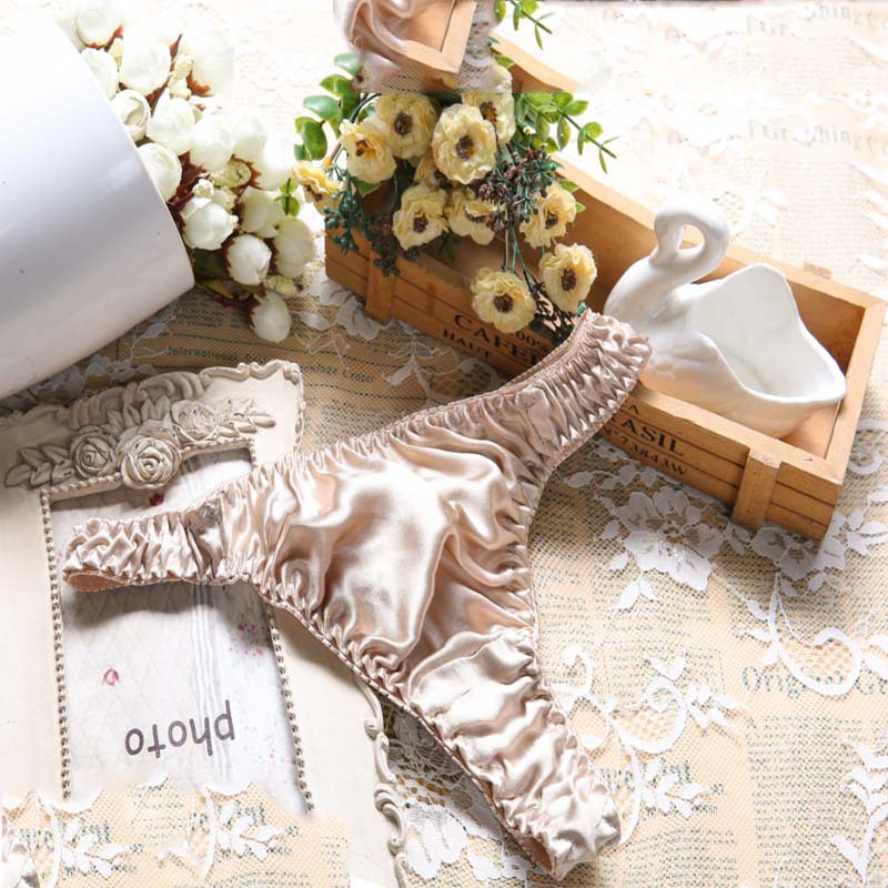 Summer Women's Underwear Sexy Mulberry Silk T-Back Sexy Breathable Comfortable Silk T-Shaped Panties - Image 6