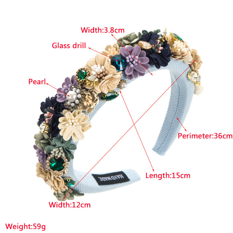 Fashion Baroque Style Flower Pearl Headband Female Hair Accessories Hair Ornaments - Image 6