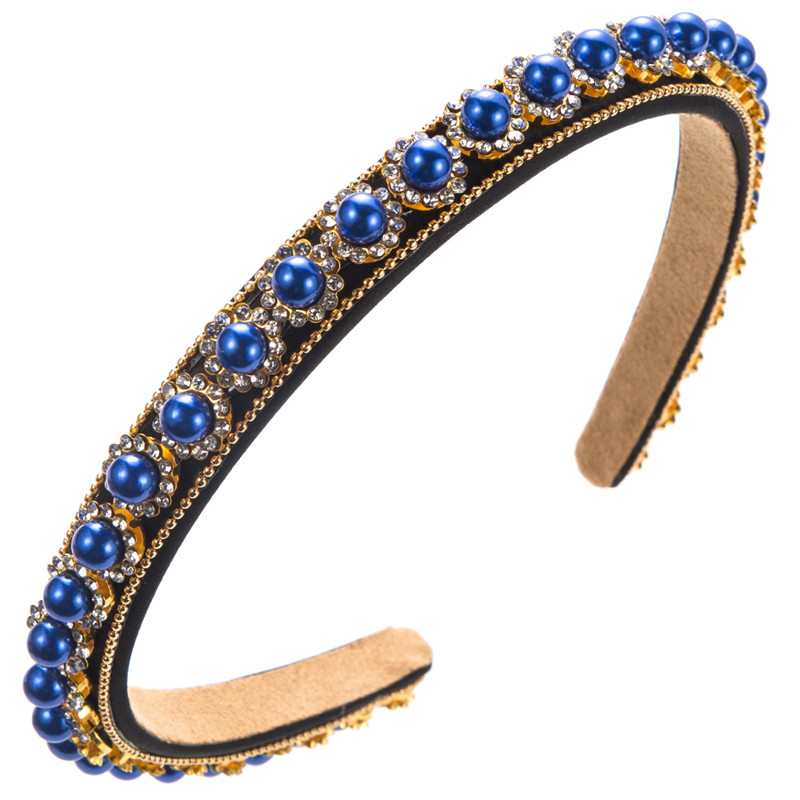 Fashion Thin Edges Baroque Pearl Headband Female Elegance Retro High Sense Dinner Party Hair Accessories - 图片 7