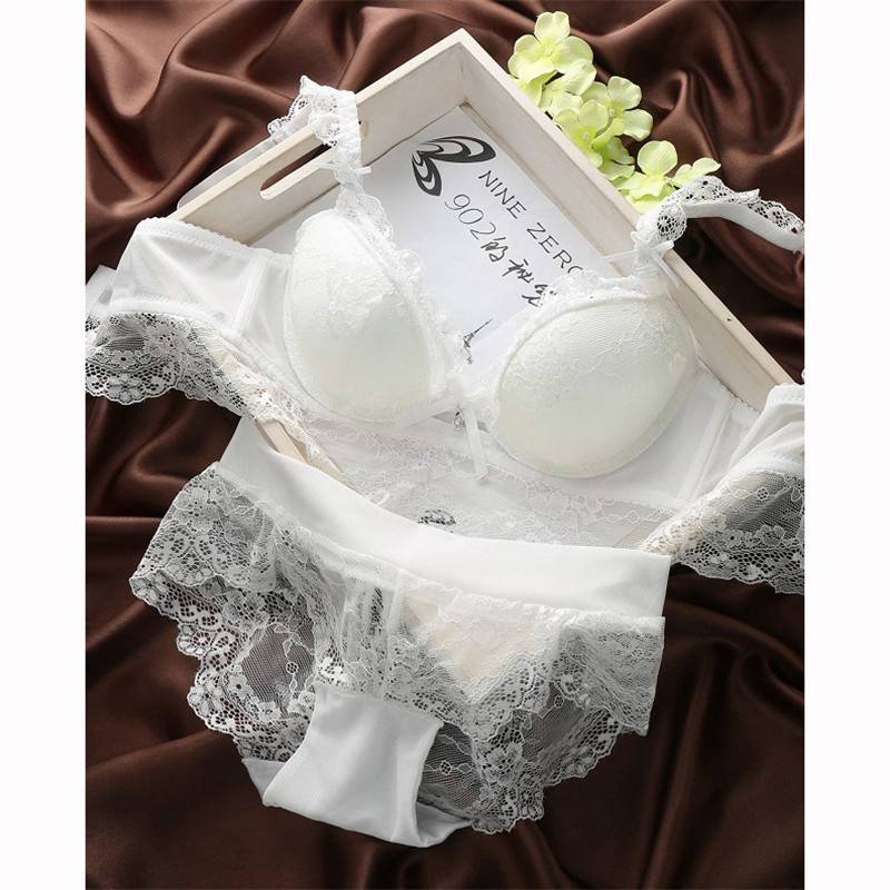 WOMEN UNDERWEAR SEXY LACE PUSH UP LINGERIE BRA SET KNICKERS BRIEFS 32-38B - 图片 9