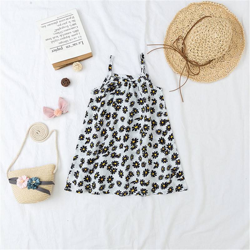 Girls Baby Summer Dress Sleeveless Floral Colorful Spotty Cotton Strappy NEW - 图片 27
