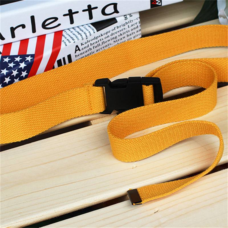 Factory Direct Supply Plastic Buckle Release Buckle Canvas Belt Female Tactical Buckle Solid Color Belt Student Military Training Outdoor Pant Belt - Image 5