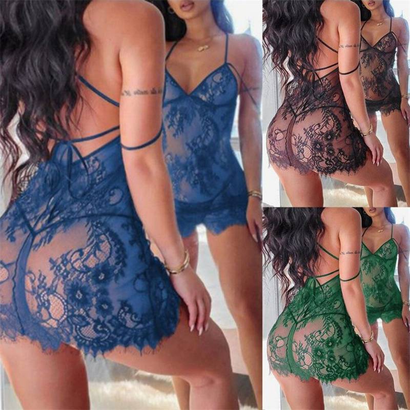 Women Sexy Lingerie Lace Erotic Underwear Set Nightwear Sleepwear Gift - Image 7
